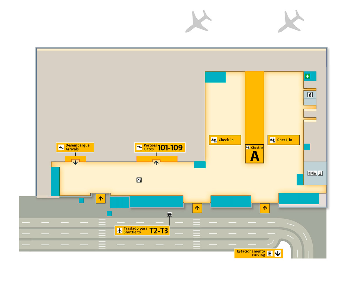 Sao Paulo Airport Terminal 1 Map