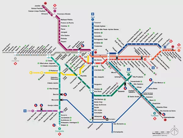 Map of Subway Stations in Gru Airport